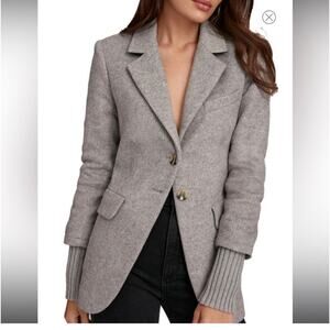 Favorite Daughter 'The City' Frost Gray Layered Blazer L